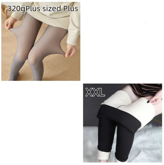 Fleece-Lined Sheer Tights