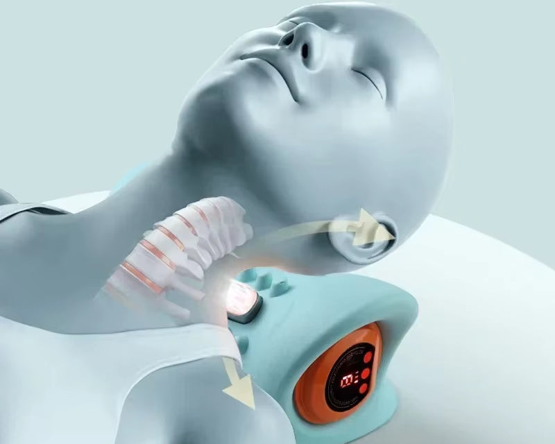 Electric Cervical Massager Neck Shoulder Stretcher Relaxer Chiropractic Traction Device Massage Pillow Cervical Spine Correction