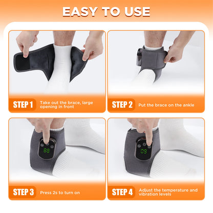 ThermoVibe Heating Massage Brace – Electric Hot Compress for Wrist, Hand & Ankle Pain Relief Support