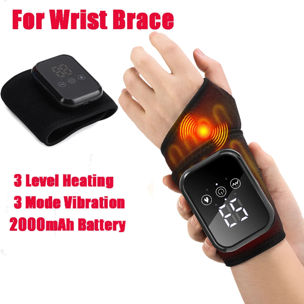 ThermoVibe Heating Massage Brace – Electric Hot Compress for Wrist, Hand & Ankle Pain Relief Support