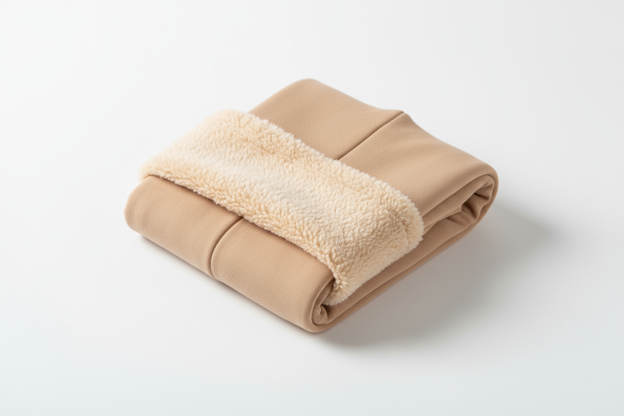 cozy fleece tights with skin colour